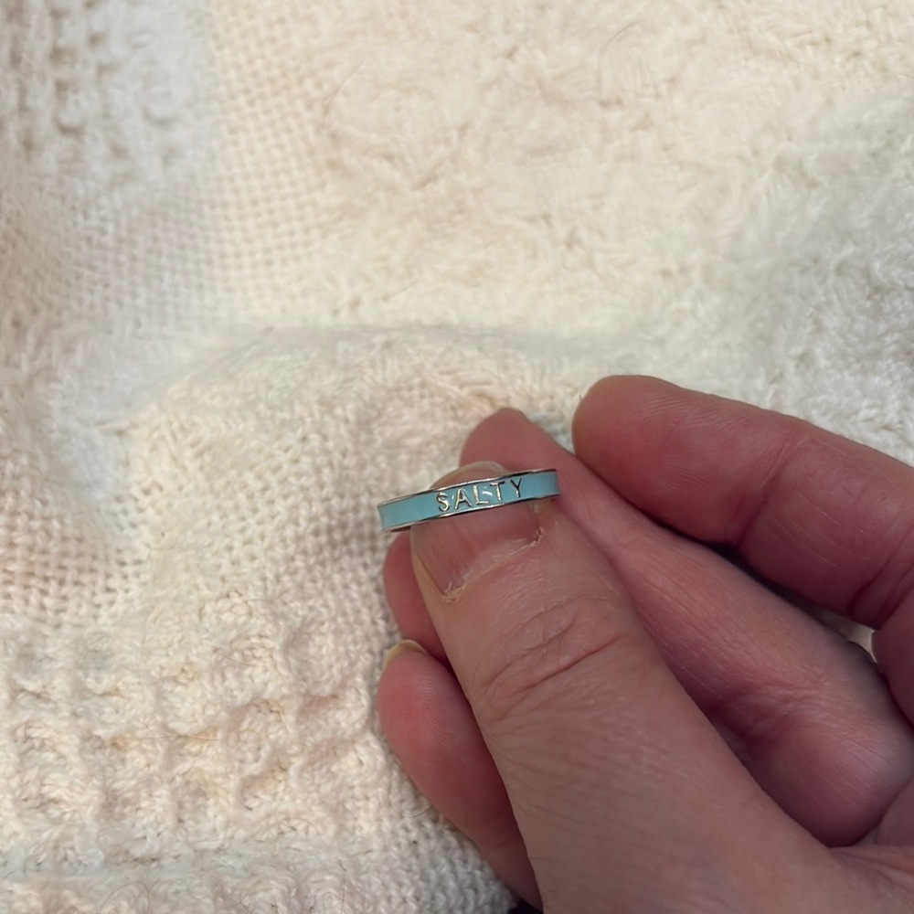 Pura Vida Blue 'Salty' Ring Size 8